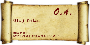 Olaj Antal névjegykártya